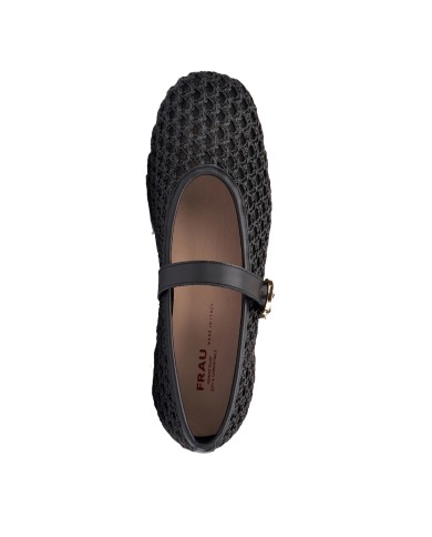 FRAU SCARPA DONNA BALLERINA IN RAFIA NERO 69V3 126