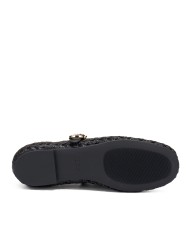 FRAU SCARPA DONNA BALLERINA IN RAFIA NERO 69V3 126