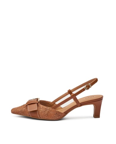 FRAU SCARPA DONNA SLING BACK IN RAFIA CON FIBIA CARAMELLO 81F2 126