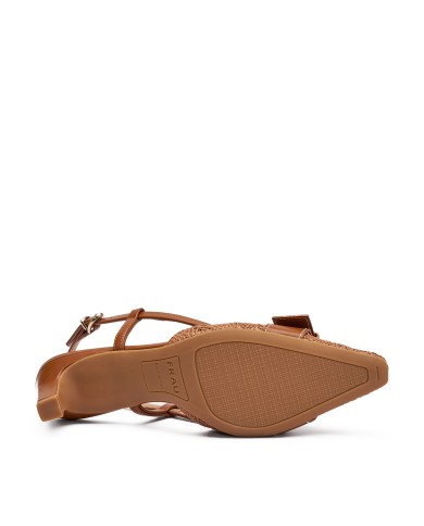 FRAU SCARPA DONNA SLING BACK IN RAFIA CON FIBIA CARAMELLO 81F2 126