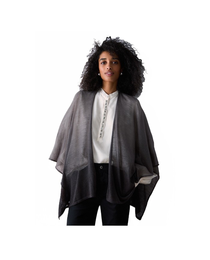 LIU-JO PONCHO DONNA CLOACK IRIDESCENTE NERO 2A6004 126