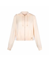 LIU-JO GIACCA DONNA LAMINATA CON CAPPUCCIO CHAMPAGNE LUX TA6004 126