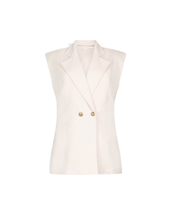 LIU-JO GIACCA DONNA GILET CON SPALLINE IMBOTTITE CHAMPAGNE WARM TA6025 126