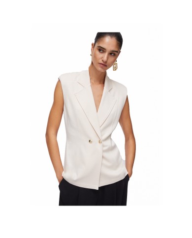 LIU-JO GIACCA DONNA GILET CON SPALLINE IMBOTTITE CHAMPAGNE WARM TA6025 126