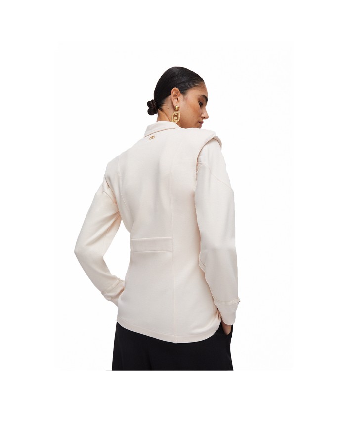 LIU-JO GIACCA DONNA GILET CON SPALLINE IMBOTTITE CHAMPAGNE WARM TA6025 126