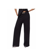 LIU-JO PANTALONI DONNA IN JERSEY PUNTO MILANO NERO TA6026 126