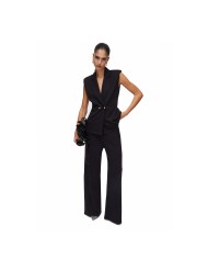 LIU-JO PANTALONI DONNA IN JERSEY PUNTO MILANO NERO TA6026 126