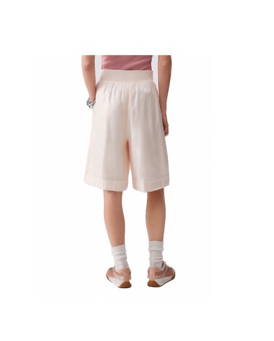LIU-JO BERMUDA DONNA SHORTS PANTS IN TESSUTO LAMINATO CHAMPAHNE LUX TA6074 126