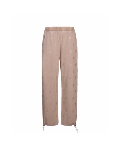 LIU-JO PANTALONI DONNA IN JERSEY DELAVE' CON STRASS ALMOND TA6102 126