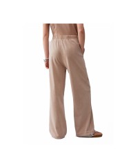 LIU-JO PANTALONI DONNA IN JERSEY DELAVE' CON STRASS ALMOND TA6102 126