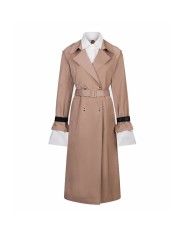 LIU-JO TRENCH DONNA LUNGO CON CINTURA ALMOND TA6146 126