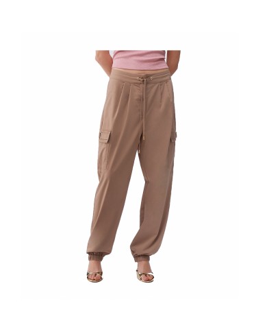 LIU-JO PANTALONI DONNA PANTS CARGO ALMOND TA6154 126