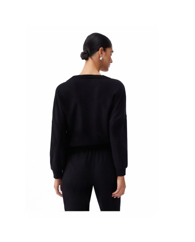 LIU-JO FELPA DONNA SWEATSHIRT CON APPLICAZIONI NERO TA6191 126
