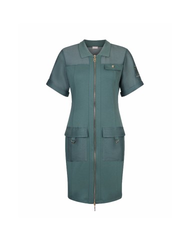 LIU-JO ABITO DONNA DRESS CORTO CON ZIP MILITARY TA6235 126