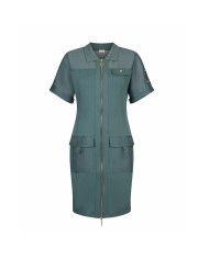LIU-JO ABITO DONNA DRESS CORTO CON ZIP MILITARY TA6235 126