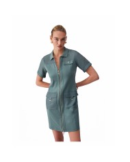 LIU-JO ABITO DONNA DRESS CORTO CON ZIP MILITARY TA6235 126