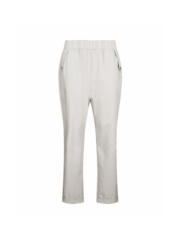 LIU-JO PANTALONI DONNA PANTS SLIM FIT CON RISVOLTO WHITE MILK TA6255 126