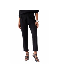 LIU-JO PANTALONI DONNA PANTS SLIM FIT CON RISVOLTO BLACK TA6255 126