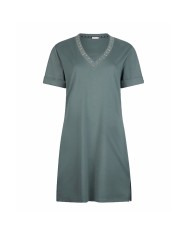 LIU-JO ABITO DONNA DRESS CORTO CON OCCHIELLI DECORATIVI MILITARY TA6296 126