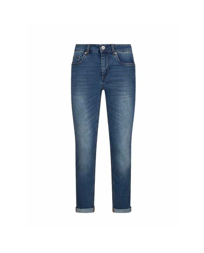 LIU-JO JEANS DONNA SKINNY CON RISVOLTO DENIM BLUE SCURO UA6006 126