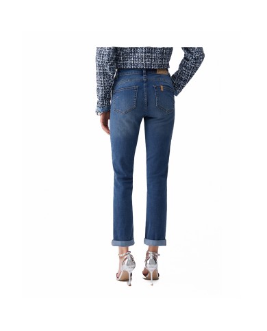LIU-JO JEANS DONNA SKINNY CON RISVOLTO DENIM BLUE SCURO UA6006 126