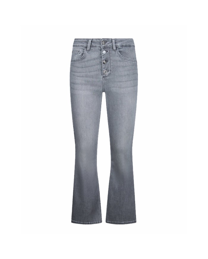 LIU-JO JEANS DONNA BOOTCUT A VITA ALTA GREY ROCKET WASH UA6040 126