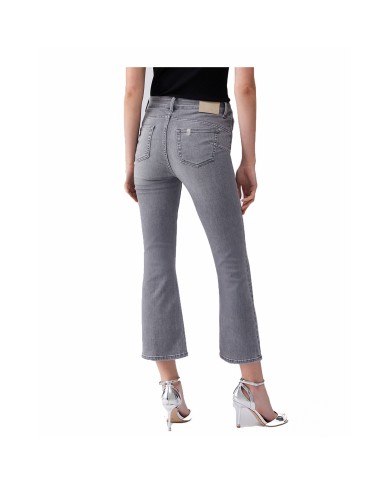 LIU-JO JEANS DONNA BOOTCUT A VITA ALTA GREY ROCKET WASH UA6040 126
