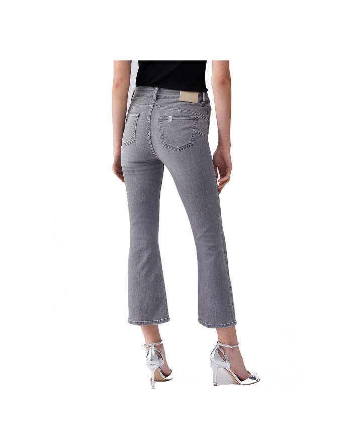 LIU-JO JEANS DONNA BOOTCUT A VITA ALTA GREY ROCKET WASH UA6040 126