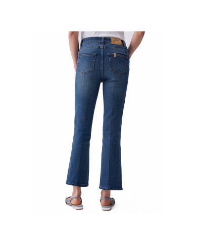 LIU-JO JEANS DONNA FLARE CROPPED DENIM BLUE WORLD UA6040 126