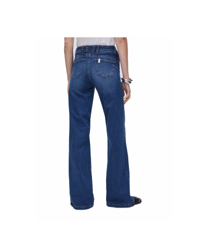 LIU-JO JEANS DONNA FLARE CON INSERTO ELASTICO DENIM BLUE SCURO UA6069 126