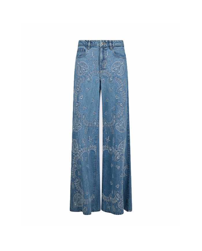 LIU-JO JEANS DONNA FLARE CON RICAMI DENIM BLUE UA4147 126