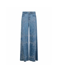 LIU-JO JEANS DONNA FLARE CON RICAMI DENIM BLUE UA4147 126