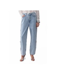 LIU-JO JEANS DONNA STRIGHT CON RICAMI GIOIELLO DENIM BLUE UA6196 126