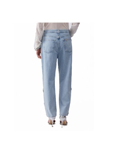 LIU-JO JEANS DONNA STRIGHT CON RICAMI GIOIELLO DENIM BLUE UA6196 126
