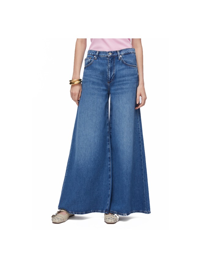 LIU-JO JEANS DONNA SUPER FLARE A VITA ALTA DENIM BLUE SCURO UA6217 126