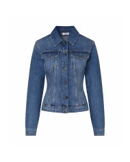 LIU-JO GIACCA DONNA IN DENIM CON INTRECCI E STRINGHE DENIM BLUE UA6511 126