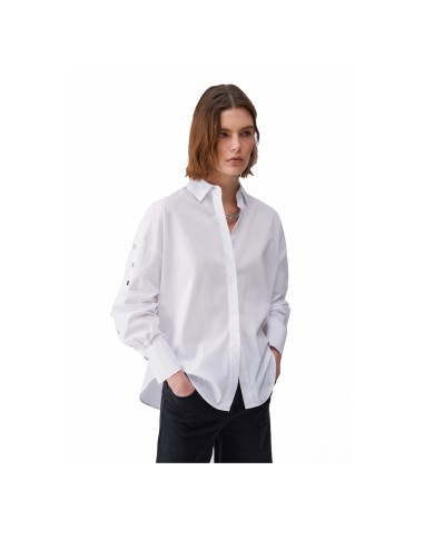 LIU-JO CAMICIA DONNA CON BOTTONI LOGATI WHITE WA6112 126