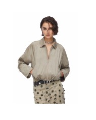 LIU-JO GIACCA DONNA SCAMOSCIATA GRIGIO ALLUMINIO WA6168 126