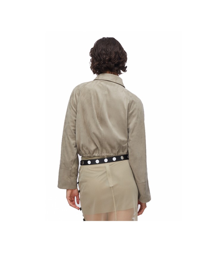 LIU-JO GIACCA DONNA SCAMOSCIATA GRIGIO ALLUMINIO WA6168 126
