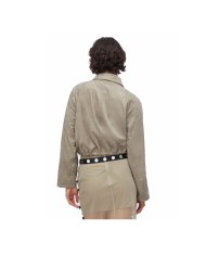 LIU-JO GIACCA DONNA SCAMOSCIATA GRIGIO ALLUMINIO WA6168 126