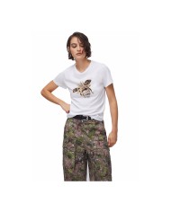 LIU-JO T SHIRT DONNA CON STAMPA E APPLICAZIONI WHITE WA6237 126