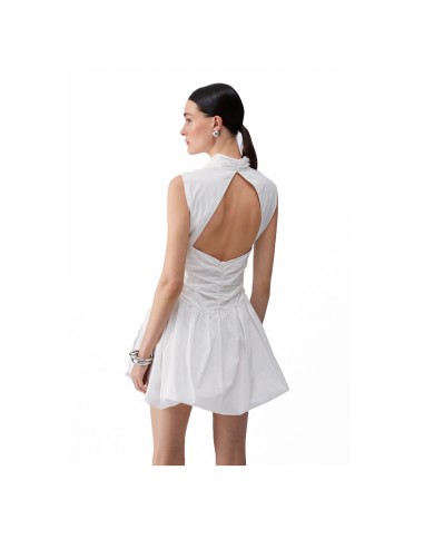 LIU-JO ABITO DONNA DRESS CORTO CON CUT OUT WHITE WOOL WA6241 126