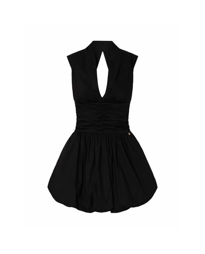 LIU-JO ABITO DONNA DRESS CORTO CON CUT OUT BLACK WA6241 126