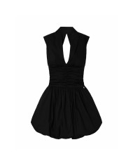 LIU-JO ABITO DONNA DRESS CORTO CON CUT OUT BLACK WA6241 126