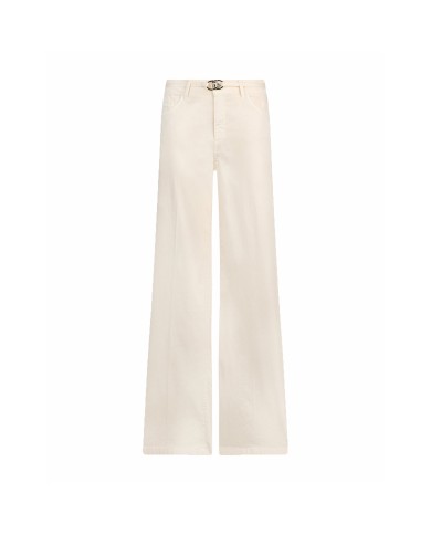 LIU-JO PANTALONI DONNA PANTS FLARE CON CINTURA WHITE WOOL WA6274 126