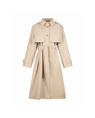 LIU-JO TRENCH DONNA COAT LUNGO CON FOULARD CREAM BEIGE WA6317 126