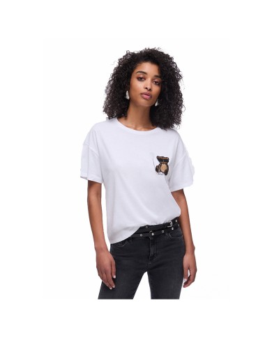LIU-JO T SHIRT DONNA CON PATCH WHITE WA6414 126