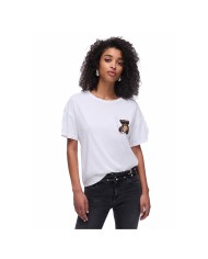 LIU-JO T SHIRT DONNA CON PATCH WHITE WA6414 126