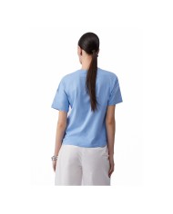 LIU-JO T SHIRT DONNA CON PATCH BLUE WAVE WA6414 126