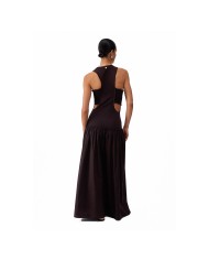 LIU-JO ABITO DONNA DRESS LUNGO CON CUT OUT SACHER WA6466 126